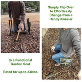 Folding Garden Kneeler and Seat with Cultivator Hoe and Tool Pouch
